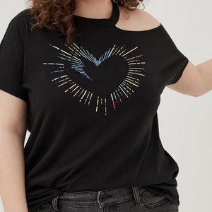 Lovesick gold shoulder t-shirt